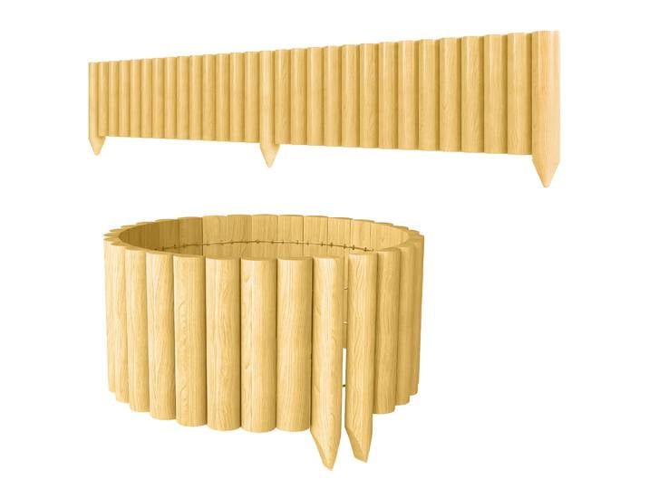 Clôture de jardin en bois Outsunny 176x38 cm pour patio et jardin naturels