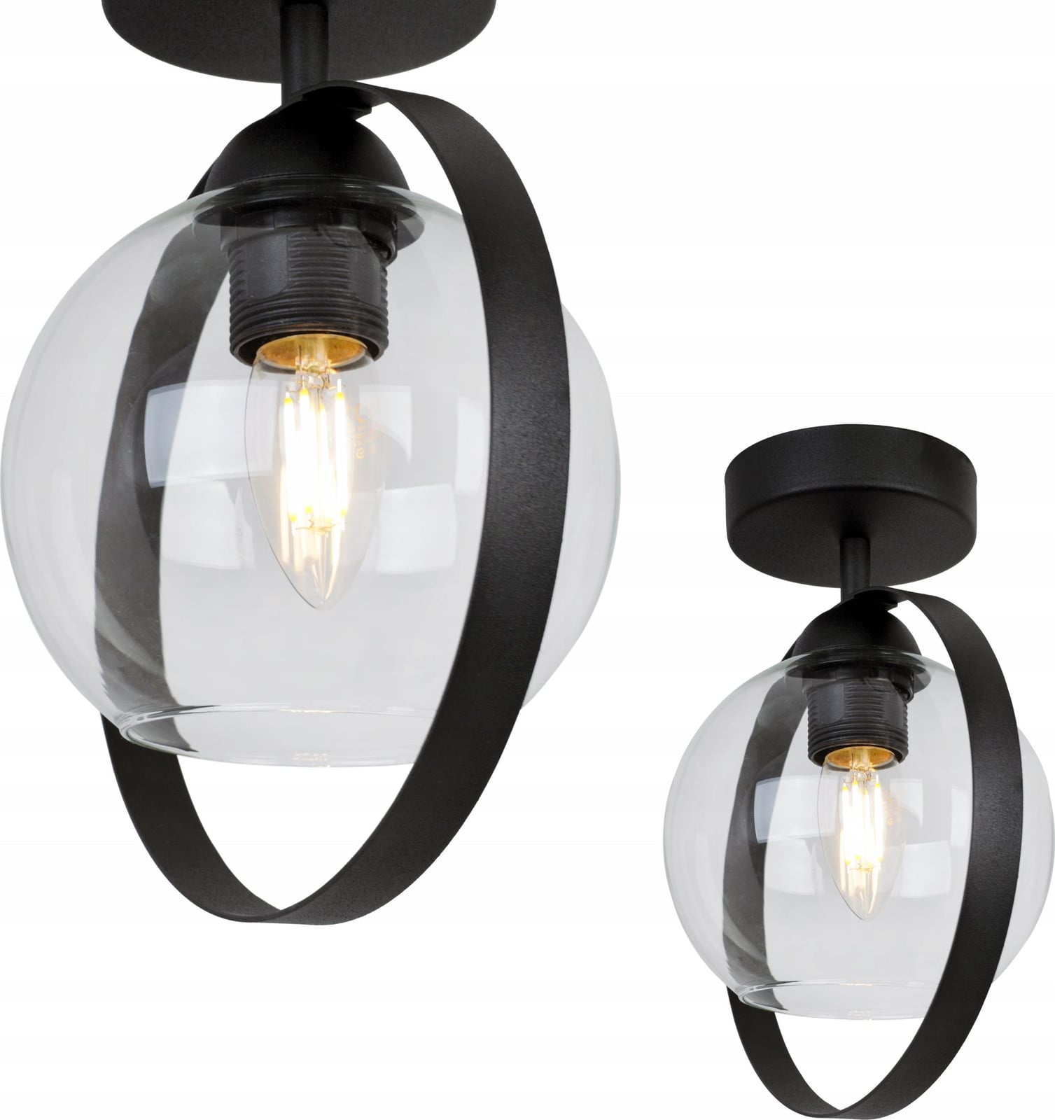 LightHome Moderne Plafondlamp met Glazen Ringverlichting