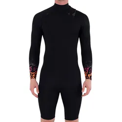 HURLEY AIR 2/2 LS CHEST ZIP Shorty 2026 black bubble - L