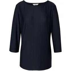 Tchibo - Plissee-Blusenshirt - Gr. XL - dunkelblau
