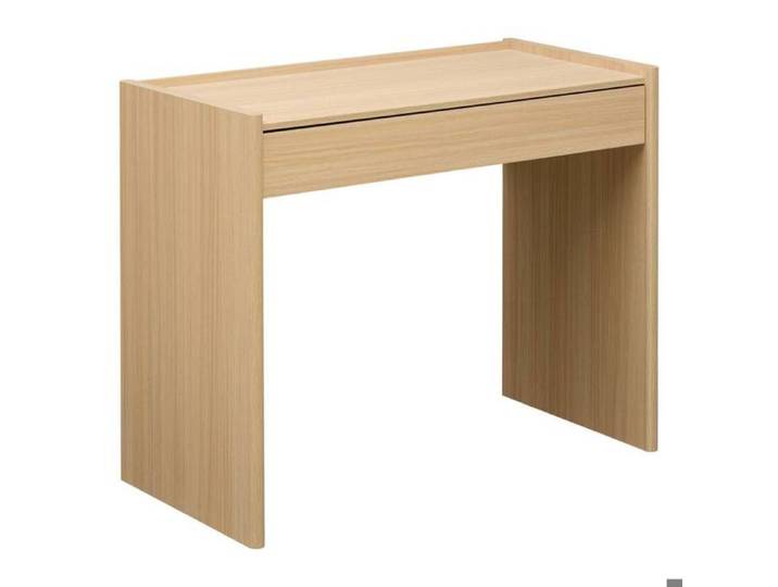 Bureau John rectangulaire 50x100cm 1 tiroir beige - Atmosphera Créateur d'intérieur