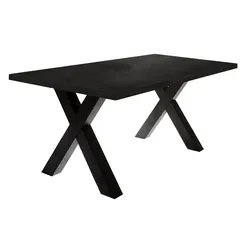 ESSZIMMERTISCH Eike 8 180 x 90 x 75 Esstisch Schwarzstahl