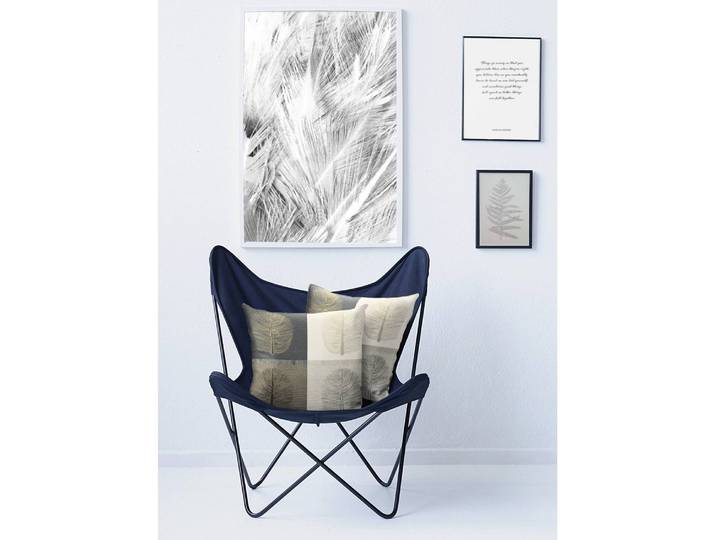 Coussin Vito Beige/Noir/Crème 45 x 45cm Tissu