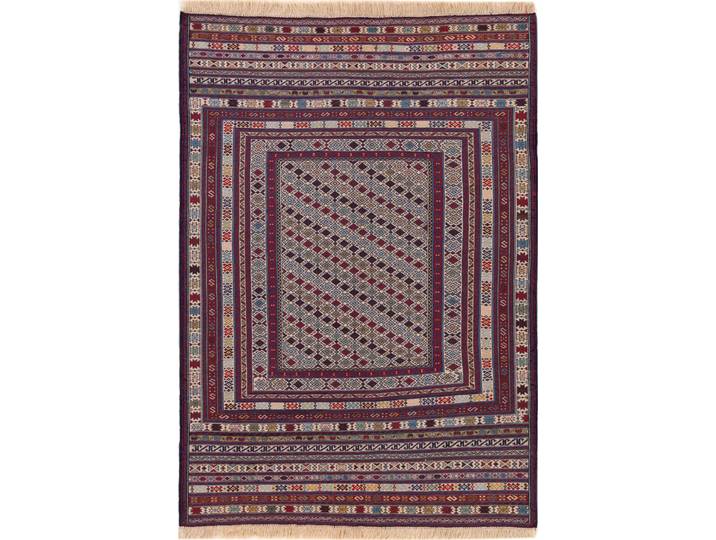 Kelim Sirjan Teppich 124x178 Handgeknüpft Orientteppich Wolle