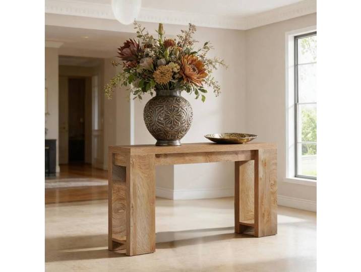Console d'entrée Table Console Style Campagne Rustique pour Salon en Panneaux de particules Marron 160×30×85 cm