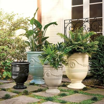 Toulon Planter - Taupe Medium - Ballard Designs