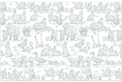 CounterArt Farmhouse Baby 24 Premium Paper Placemats Made in The USA Recyclable Table Decoration for Parties, Celebrations, and Holidays