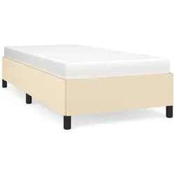 vidaXL Bettgestell Creme 90x200 cm Stoff