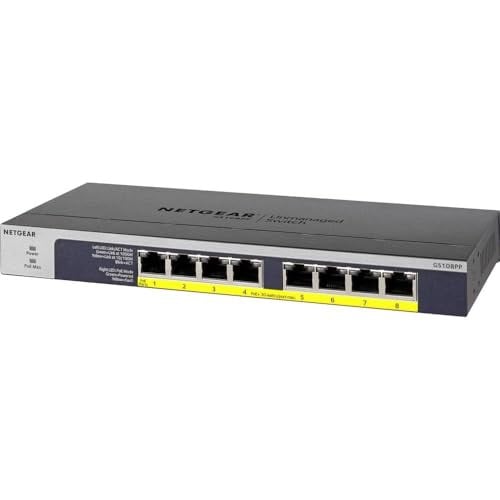 Netgear GS108PP Unmanaged 8 Poorts PoE Gigabit Ethernet Netwerk Switch