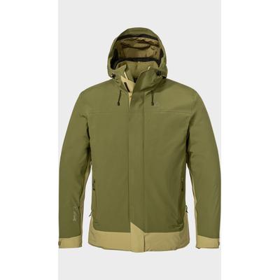 Doppeljacke SCHÖFFEL "3in1 Jacket Style Refoca MEN", Herren, Gr. 52, grün (6875, grün), Aussenjacke Oberstoff: 100% Nylon. (Membran: Polyurethan). Futter Vorderteil: 100% Polyester. Futter Mittleres Rückenteil: 100% Polyester. Futter Kapuze: 100%...