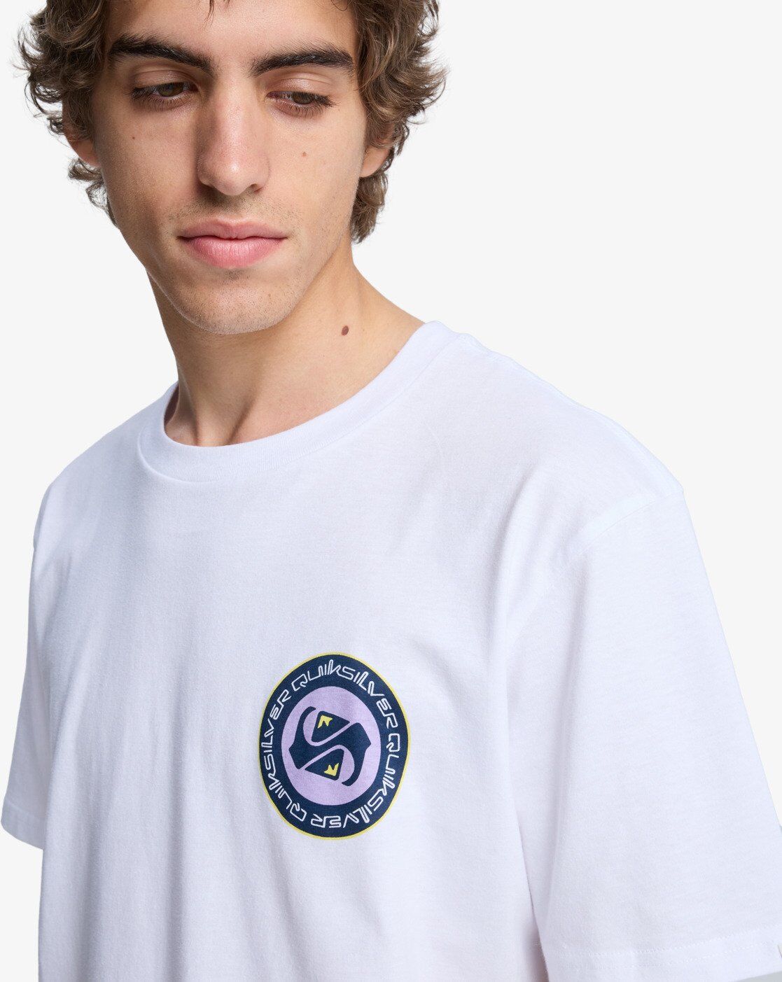 T-Shirt QUIKSILVER "EV DUALITY SHORT SLEEVE", Herren, Gr. L (52), weiss (weiß), Obermaterial: 100% Baumwolle, Shirts T-Shirt, Kurzarm-Design, aus Baumwolle, erhältlich in den Grössen S bis XXL weiß L (52)