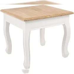 CLP Beistelltisch Alma Holz HBT: 45x50x50 cm natura/weiß
