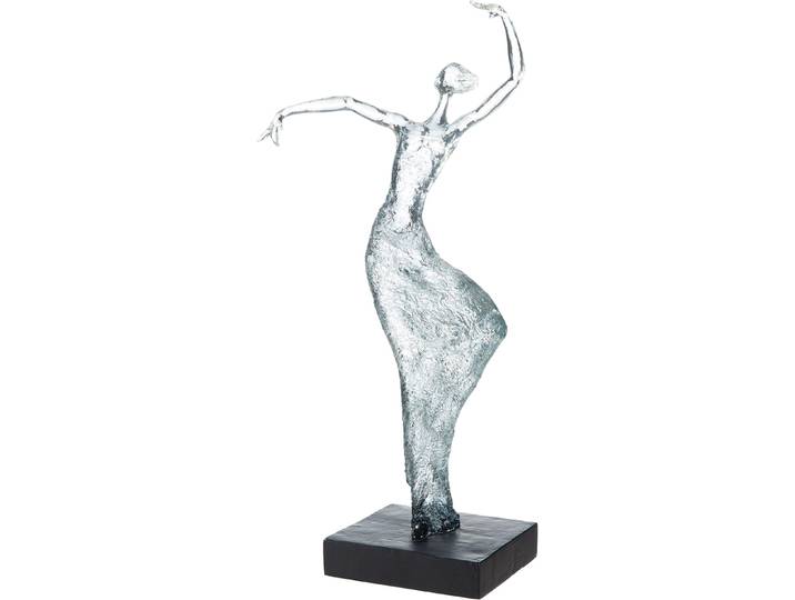 Skulptur GILDE Skulptur Seelentanz klar; schwarz , silber (klar, schwarz), B:17cm H:40cm T:10cm, Kunstharz, Dekofiguren, Skulptur, Harmonie Innigkeit Ruhe Emotion Kunstfigur