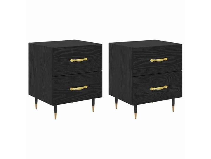 NOUVEAU Cabinet de chambre - Cabinet de chevet - (Lot de 2) - table de lit - Chêne noir - 40x35x47 5cm 53410