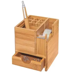 Wedo Tischorganizer »Bambus« braun, 10.3x11.7x10.3 cm