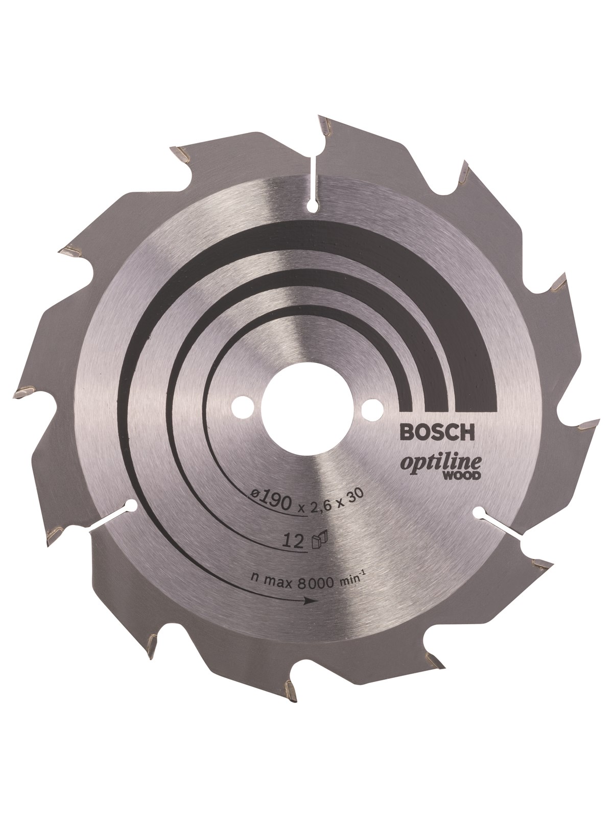 Bosch RUNDSAVKLINGE OPTILINE Ø190X2.6X30MM 12T