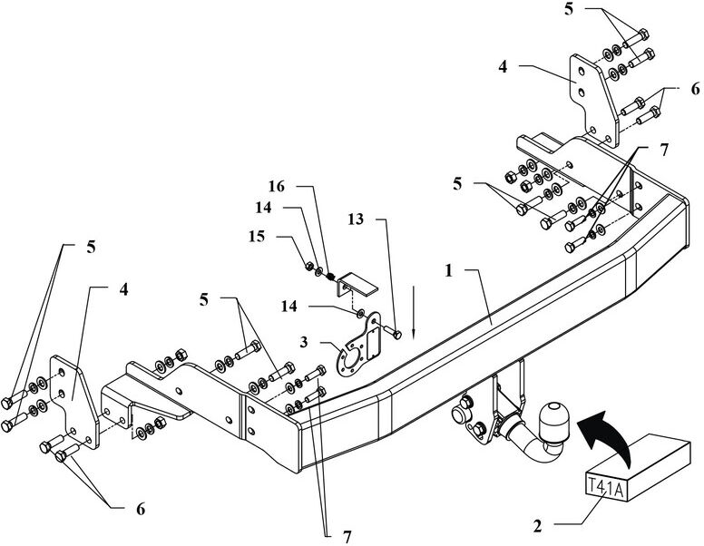 Attelage Kia Sorento (06/02-06/06) RDSOH + faisceau universel 7 broches