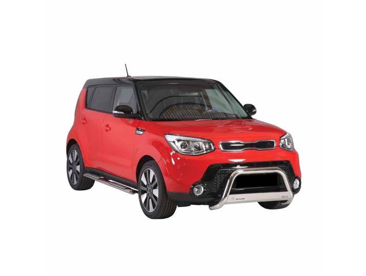 Marchepieds Latéraux pour Kia Soul 2013-2017 Acier Inoxy Argent