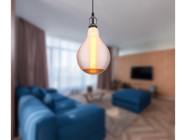 LED-Leuchtmittel Kamp Ø 13cm Schwarz/Silber/Durchsichtig/Silber/Schwarz