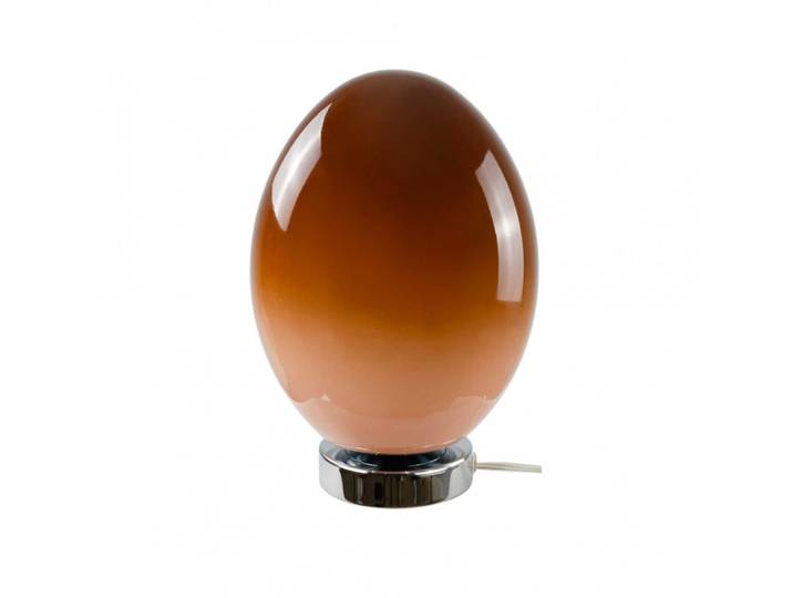 Lampe à poser en verre & métal