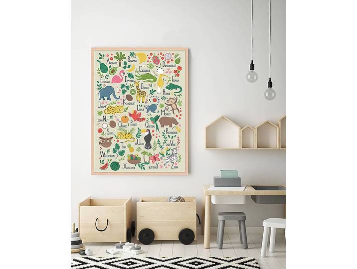 Bild Alphabet 63 x 83cm Multicolor