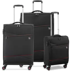 Modo by Roncato Eclipse 2.0 4 Rollen Kofferset 3-teilig, Koffer, Schwarz