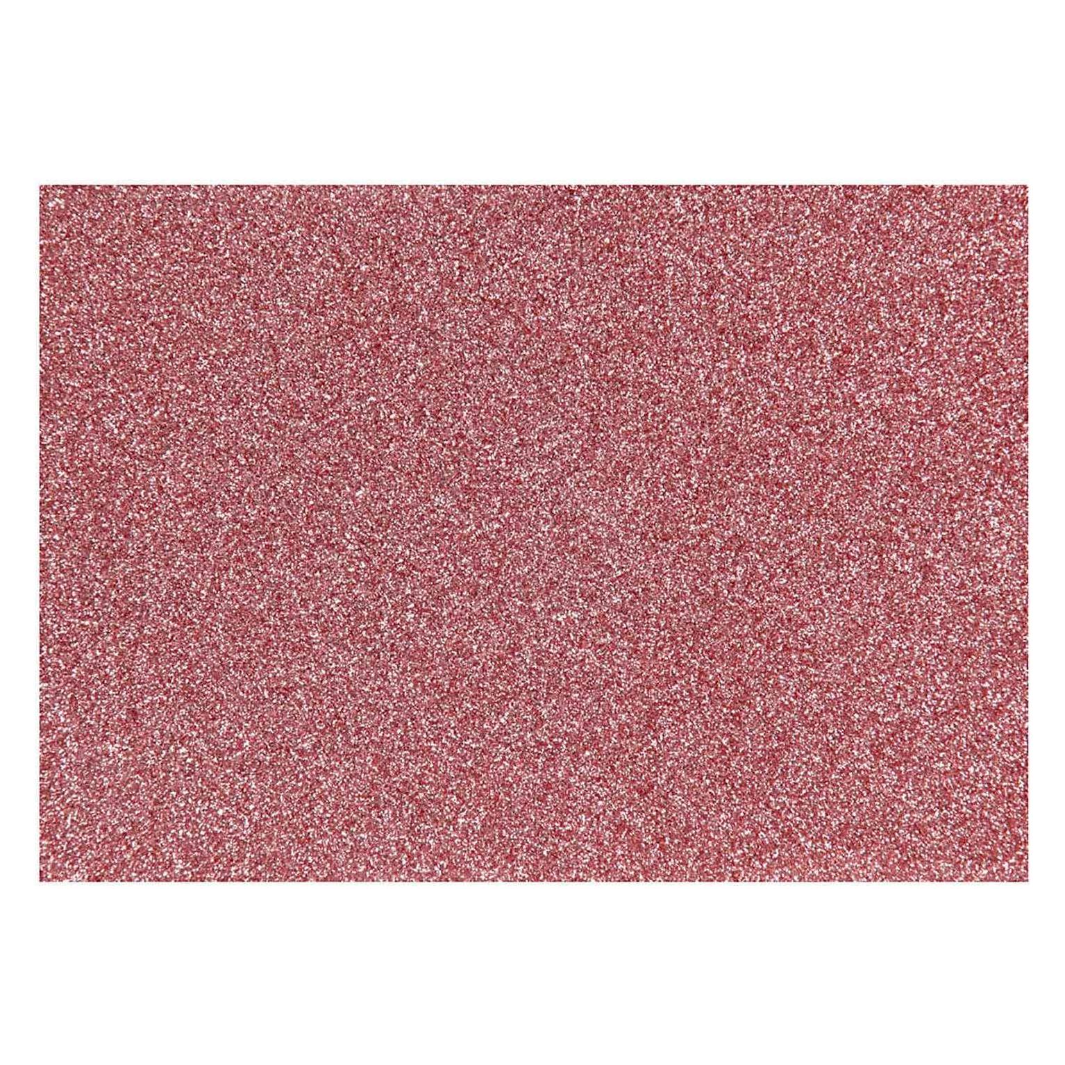Creativ Company Opstrijkfolie Glitter Lichtrood, A5 (1 Stk., 21 x 14.80 cm) (5712854313315)