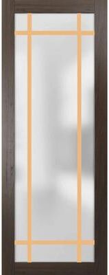 SARTODOORS Planum 2113 Chocolate Ash Wood Door Slab with Frosted Glass