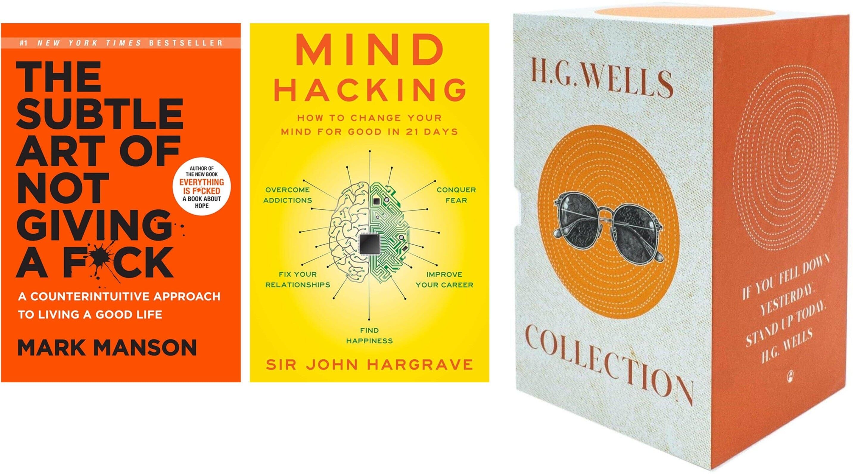 Mind Hacking, The Subtle Art & The Complete HG Wells Collection 10 Books Set - Fiction - Paperback/Hardback Various