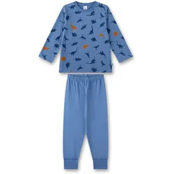 Sanetta Jungen Schlafanzug - lang, Kids, Nachtwäsche, Pyjama, Baumwolle Blau / 116