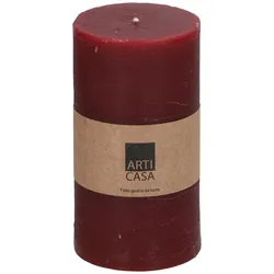Arti Casa, Kerzen, Rustic candle Ø7xh13cm d.red