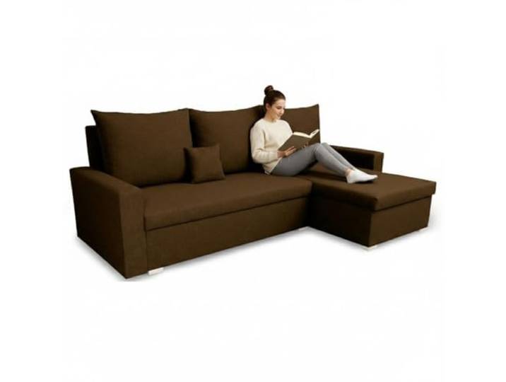 SENTO TRADE Ecksofa mit Schlaffunktion Mondo (Dunkelbraun)