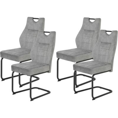 HELA "Linda S Schwingstuhl" (Set) 4 Stk.mit Taschenfederkern Sitz, mit 140KG belastbar, Freischwinger
