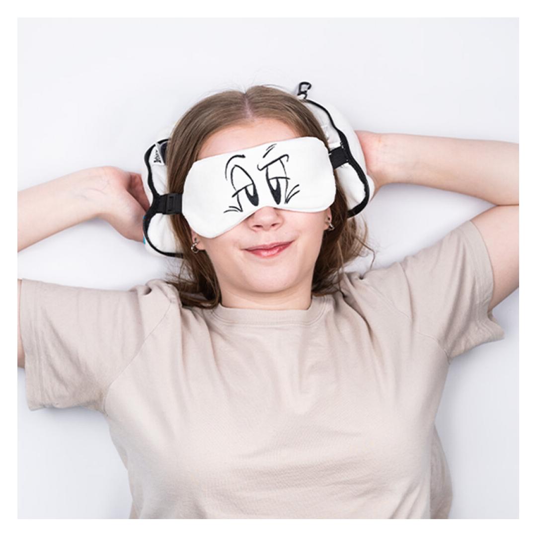Puckator Relaxeazzz Plsch Idefix (Dogmatix) Asterix Reisekissen & Schlafmaske (32465091)