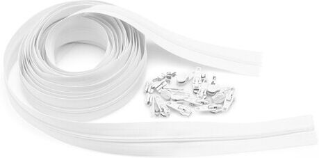 buttinette Endlosreißverschluss im Set, Spirale: 4,2 mm, 4 m,  weiß