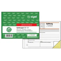 Sigel Formularbuch »Quittung inkl. MwSt.« SD121 gelb