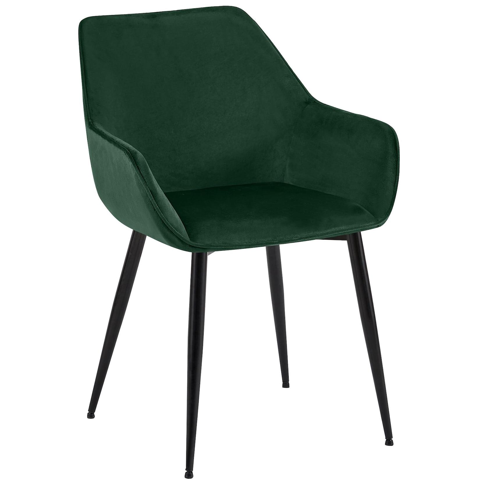 CLP Esszimmerstuhl Luena Samt - Farbe: grün, Material: Samt