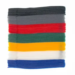 Hook&Loop Ties 12x150 mm, Kabelbinder in 7 Farben, 105 Stück