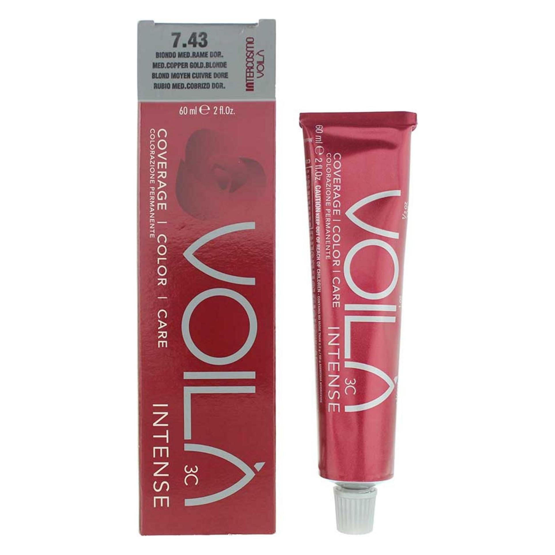 Intercosmo Voilà 3C Intense 60ml - 7.43 Mediterranean Copper Gold Blonde (7.43 Kupfer, 7.43 Mediterranean Copper Gold Blonde, 7,43 Mediterranes Kupfergoldblond) (62069960)