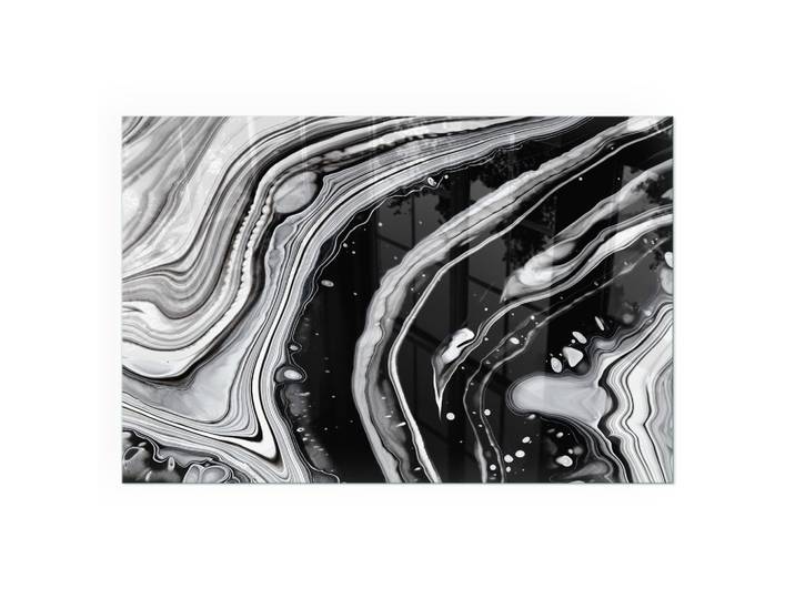 KAMINBODENPLATTE 60x40 cm - Abstrakte Wellen und Linien