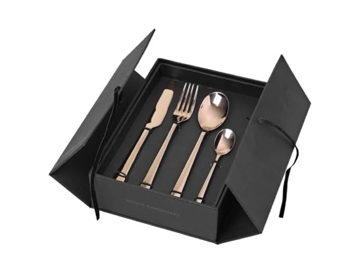 Broste Copenhagen HUNE Besteckset Titanium Espresso 16tlg.