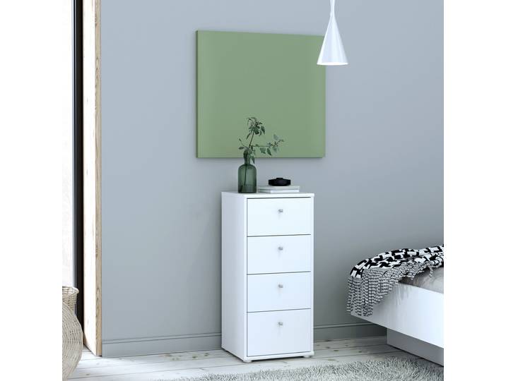 Commode avec Tiroirs 39cm Blanc/Blanc