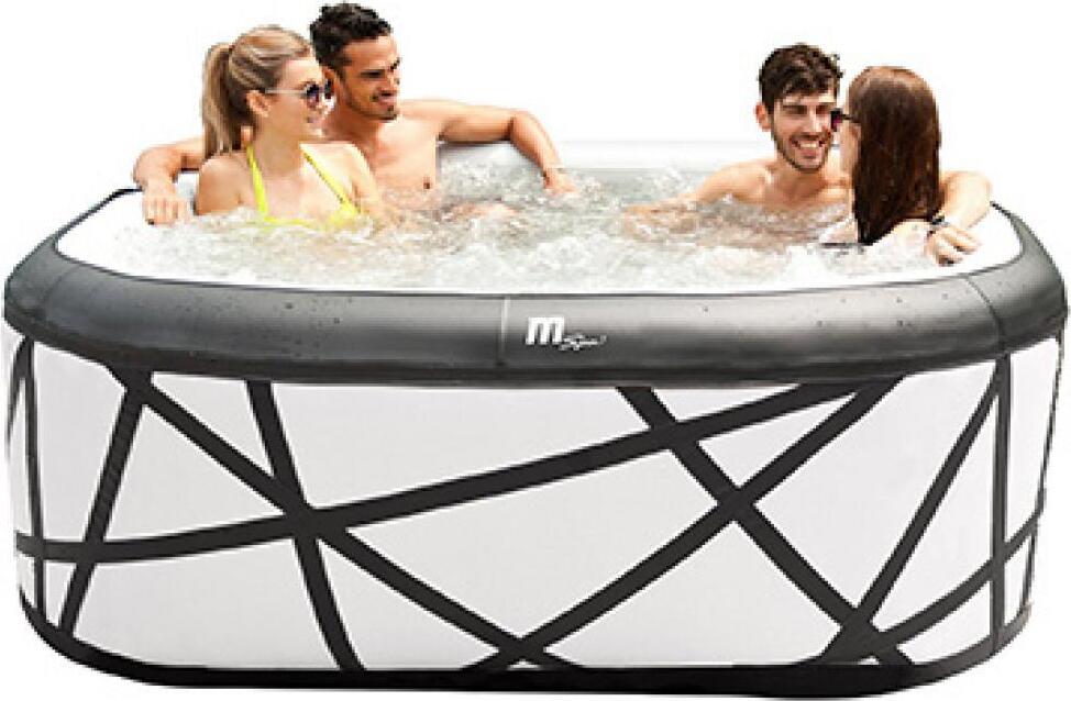 MSpa PureHaven aufblasbarer Whirlpool 185x185x68 cm für 6 Personen selbstreinigend inkl. Filterkatuschen und Abdeckung Leergewicht 35 kg