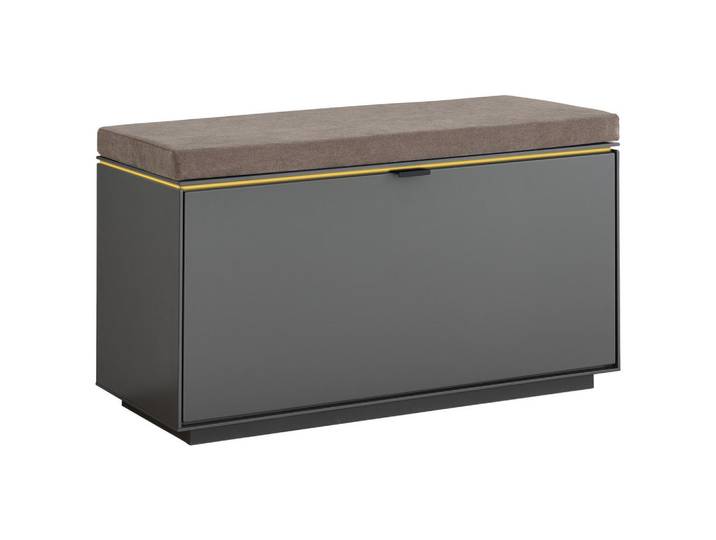 Dieter Knoll Garderobenbank, Anthrazit, Schwarz, Holzwerkstoff, F, 85x45x40 cm, Garderobe, Garderobensets & -serien, Garderoben-Serie