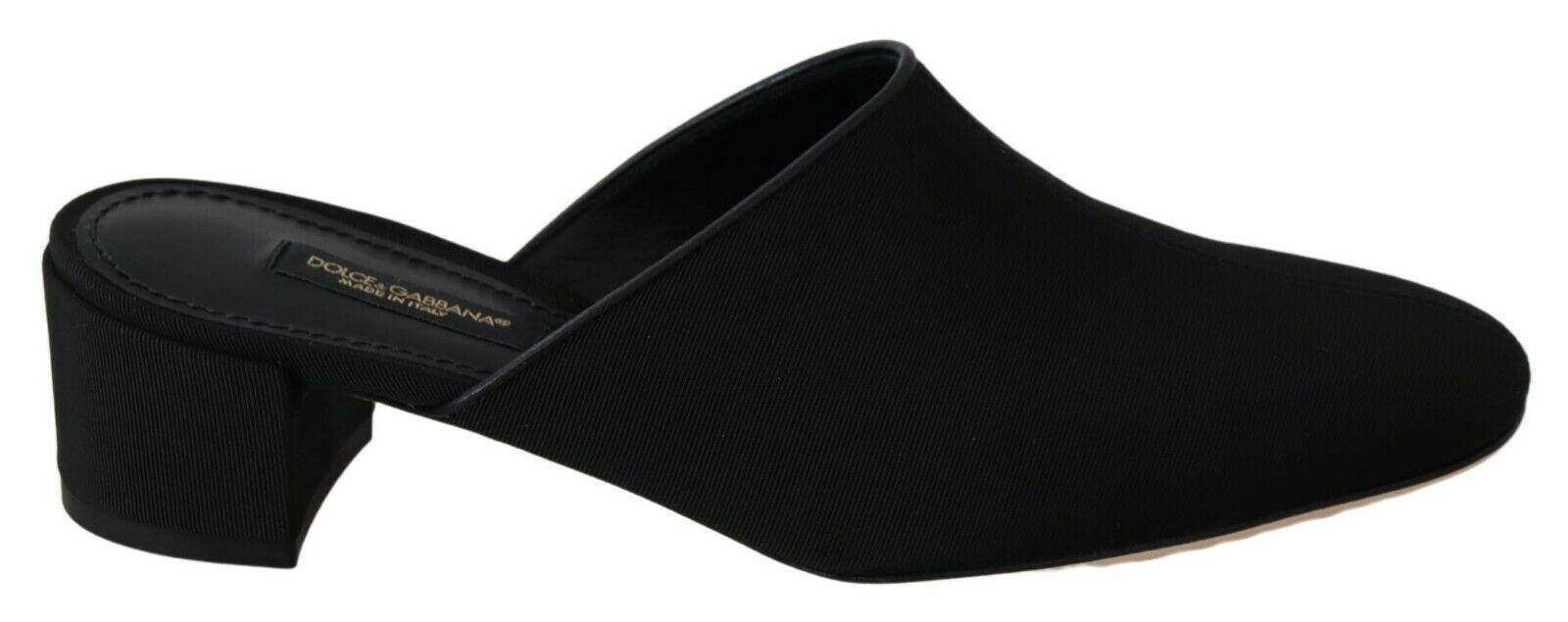 Dolce & Gabbana Zwarte Sleehak Sandal