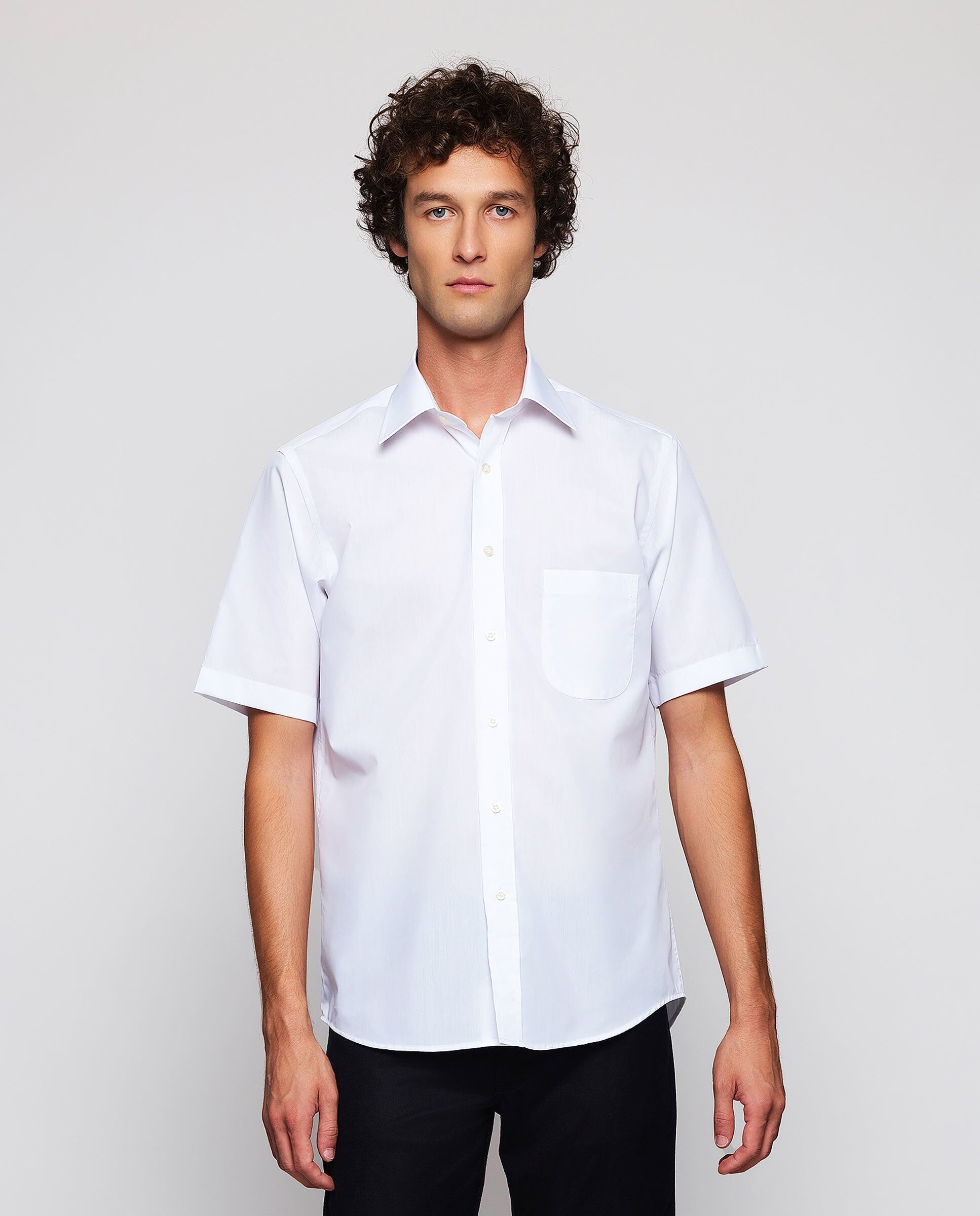 MIRTO Camisa blanca manga corta de vestir-L /  4