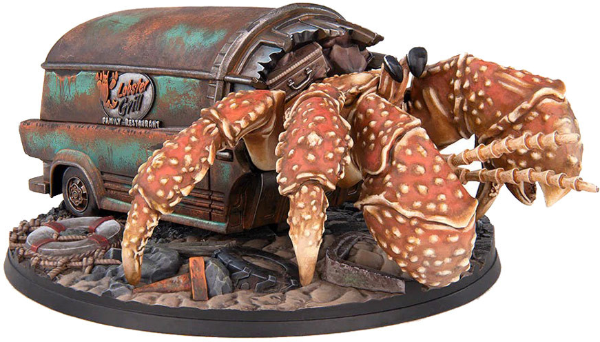 Modiphius Entertainment Ltd Fallout Hermit Crab 32mm Resin Miniature with 100mm Scenic Base for Tabletop Gaming