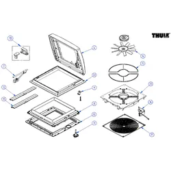 Thule Moskitonetz Rollo für Dachfenster Mosquito V04 assy