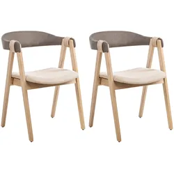 ESSZIMMERSTUHL 2er-Set Taupe Day