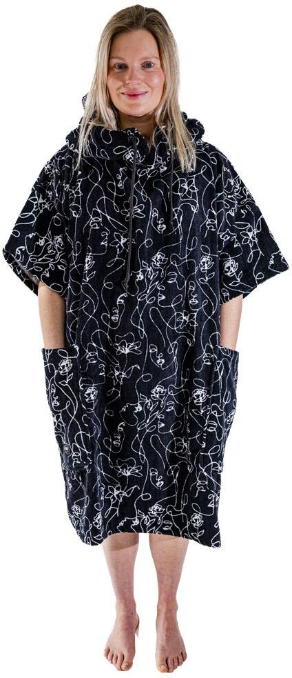 All-In  - Women T Poncho Oneline White - Poncho de bain